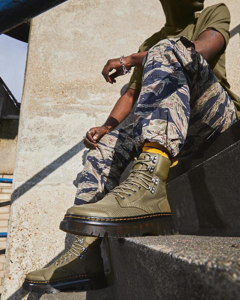 Dr Martens Tarik Neus Guard Utility Enkellaars Heren Olijfgroen | NL 353BEX